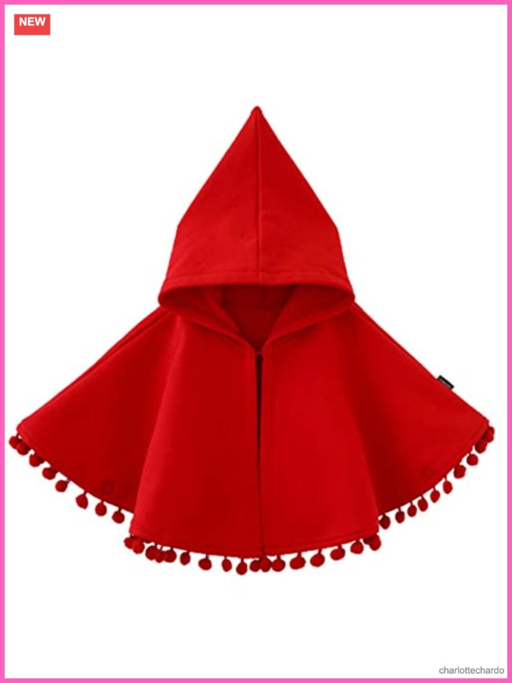 Baby Girls Hooded Cape Coat Fleece Lined Poncho Costume
